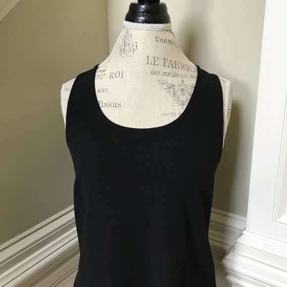 Anthropologie DREW Racerback Top Shirt Womens Small Black Sleeveless Rear Zipper - Picture 4 of 13